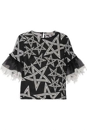 星星圖騰雪紡上衣,Preen_by_Thornton_Bregazzi by Net-A-Porter。