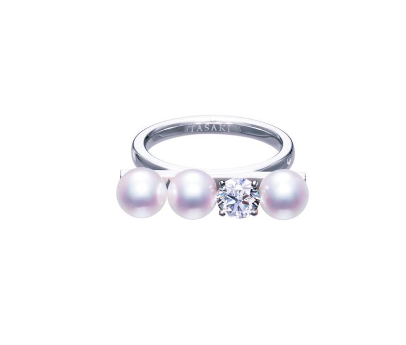 TASAKI balance diamonds solo鑽石珍珠白K金戒指 NT$265,000