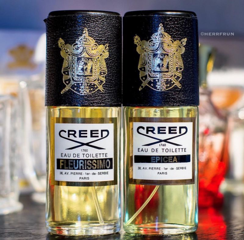 CREED早期的復古瓶身上,寫著巴黎的地址,因為1854年法國皇后因為太愛CREED而要求搬遷至巴黎。