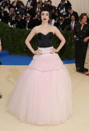 Lily CollinsIn Giambattista Valli