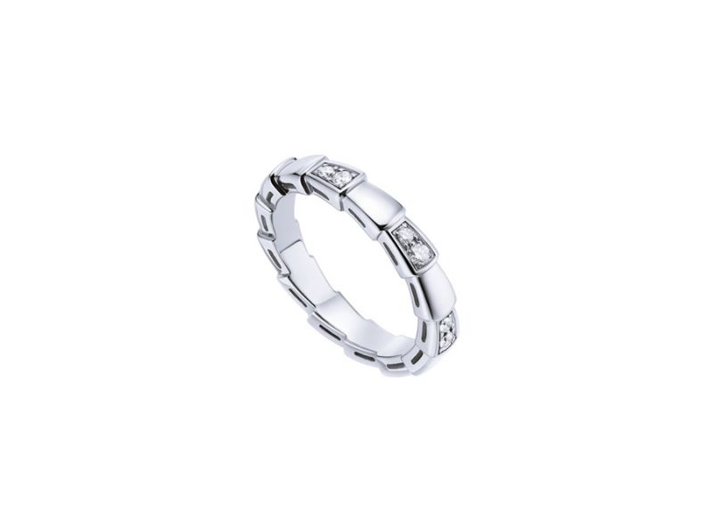 AN857898_BVLGARI SERPENTI VIPER RING 白K金鑽石戒指,參考價格 約新台幣81,000元