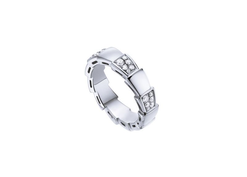 AN857931_BVLGARI SERPENTI VIPER RING 白K金鑽石戒指,參考價格 約新台幣116,800元