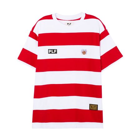 圓領橫條短袖T-shirt(紅)$1,680-1