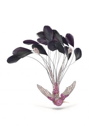 蜂鳥白鷺羽飾冠冕,Joseph Chaumet,約1880 年