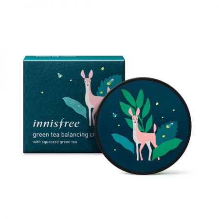 innisfree綠茶水平衡面霜 環保手帕限定版