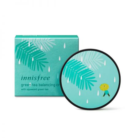 innisfree綠茶水平衡面霜 環保手帕限定版