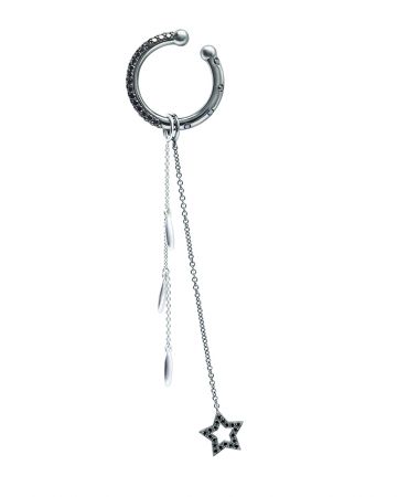 點睛品 Ear Play「耳玩」系列18K 黑金黑鑽石耳環&配飾-配飾NT$1,800~11,000 (單件)。