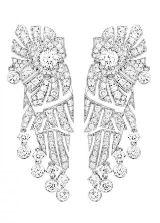 Piaget Limelight Mediterranean Garden耳環18K白金鑲嵌272顆圓形美鑽(約5.48克拉)中央2顆圓形美鑽(約1.02克拉)台幣參考售價 3,720,000