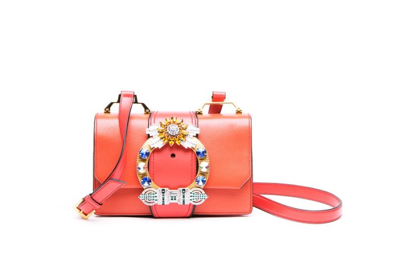 MIU MIU MIU Lady 水晶扣環肩背包