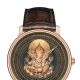 Villeret 大藝術家系列SHAKUDO -印度象神18K紅金錶殼,直徑45毫米,藍綠色手工Shakudo赤銅面盤,Caliber 15B型手動上鍊機芯,動力儲存40小時時、分顯示藍寶石水晶後底蓋,防水30米短吻鱷魚皮錶帶