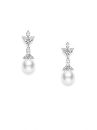 MIKIMOTO 頂級珠寶系列 美樂真珠鑽石耳環