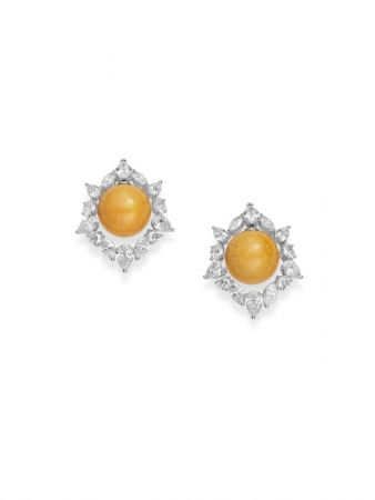 MIKIMOTO 頂級珠寶系列 美樂真珠鑽石耳環