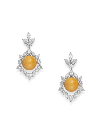 MIKIMOTO 頂級珠寶系列 美樂真珠鑽石耳環