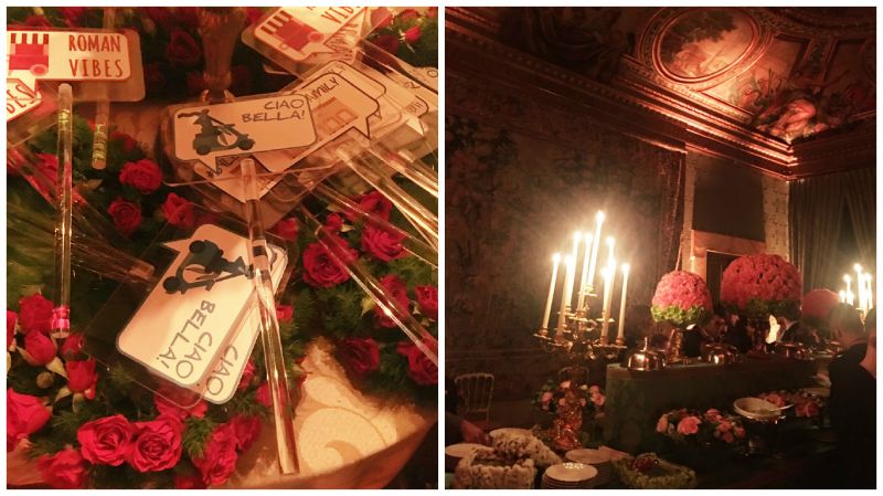發表會結束後,活動轉往17世紀具歷史風格的palazzo nunez torlonia 宮殿進行晚宴