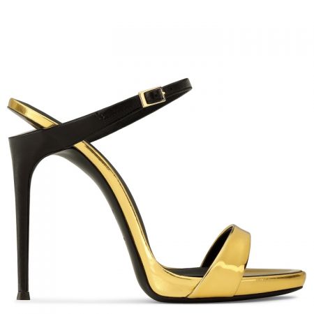雙色高跟涼鞋,Giuseppe Zanotti。