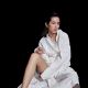 服裝/無領不對稱繫帶上衣、裁片抽繩繫帶長裙,both by Joseph。