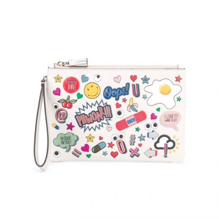 可愛標語圖案手拿包,Anya Hindmarch,NT18,580。