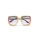 水晶鑲邊方框墨鏡,Gucci by Net-A-Porter,約NT31,620。