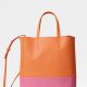Céline,Cabas橘粉小牛皮肩背提包$39,500。