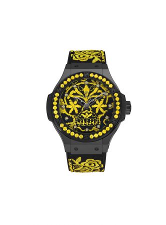 Big Bang 系列錶盤刺繡腕錶,Hublot。