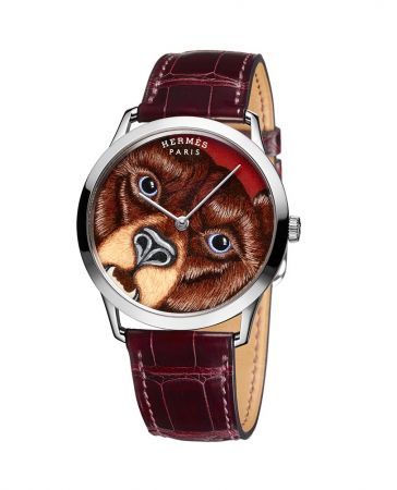Slim d'Hermes Grrrrr! 微繪琺瑯腕錶,Hermès
