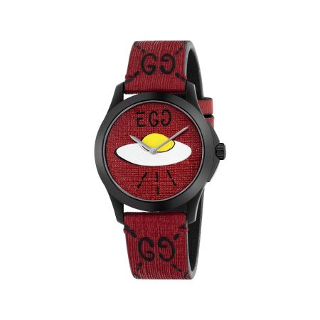 紅色橡膠錶面浮印GUCCI飛碟圖案,Gucci,NT32,000