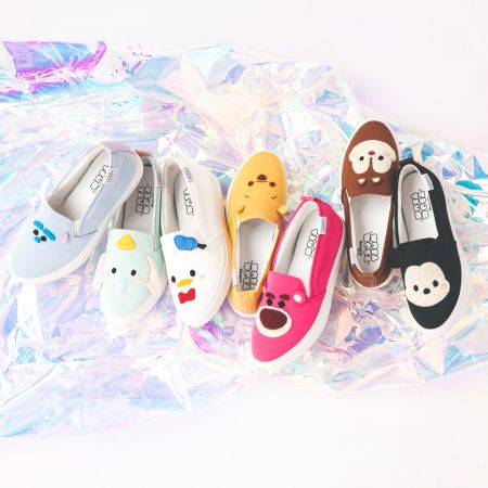 Disney collection by Grace gift☆Tsum Tsum立體拼接織布懶人休閒鞋7色 NT.1,680