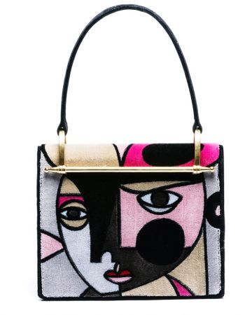 Prada Cartella絲絨復古手提方包$100,500