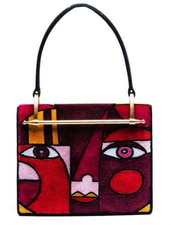 Prada Cartella絲絨復古手提方包$100,500