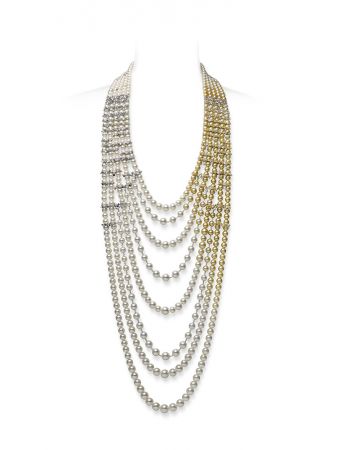 MIKIMOTO Praise to Nature頂級珠寶系列《海洋》鑽石真珠串鍊,NT23,340,000。