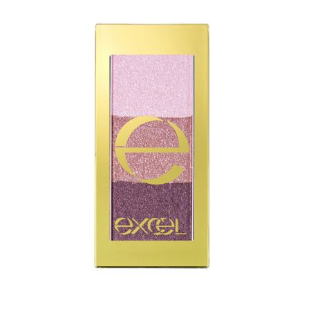 EXCEL閃鑽三色眼影02莓果巧棕,NT430