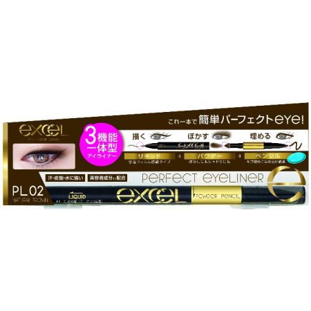 EXCEL3合1炫目眼線液02自然棕色,NT645
