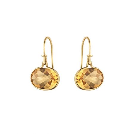 GEORG JENSEN SAVANNAH 18K黃金黃水晶耳環 建議售價NT$22,500