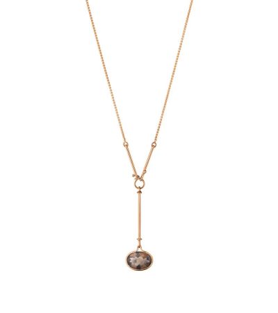 GEORG JENSEN SAVANNAH 18K玫瑰金煙水晶鍊墜 建議售價NT$40,800
