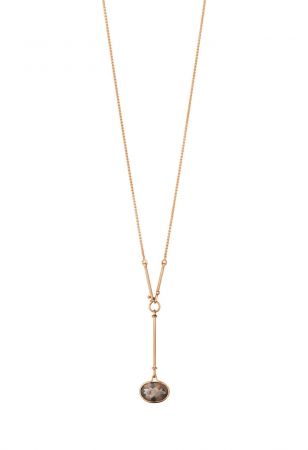 GEORG JENSEN SAVANNAH 18K玫瑰金煙水晶長鍊 建議售價NT$57,500