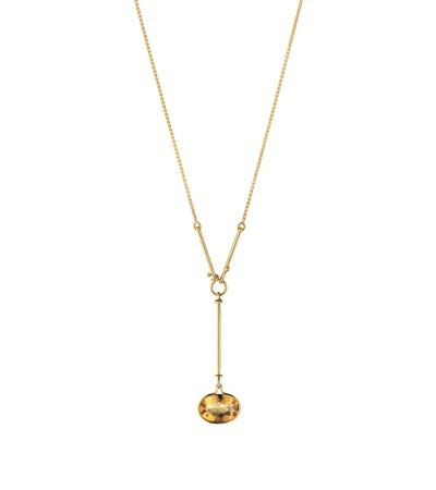GEORG JENSEN SAVANNAH 18K黃金黃水晶鍊墜 建議售價NT$40,800