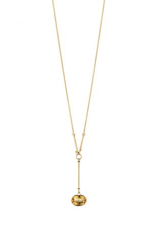 GEORG JENSEN SAVANNAH 18K黃金黃水晶長鍊 建議售價NT$57,500