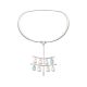 GEORG JENSEN VIVIANNA ARCHIVE 純銀藍色拓帕石與透明水晶墜飾頸圈 建議售價NT$81,300