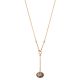 GEORG JENSEN SAVANNAH 18K玫瑰金煙水晶鍊墜 建議售價NT$40,800