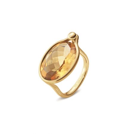 GEORG JENSEN SAVANNAH 18K黃金黃水晶戒指 建議售價NT$38,000起