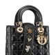 My Lady Dior Star 黑色小羊皮幸運徽章背帶手提包