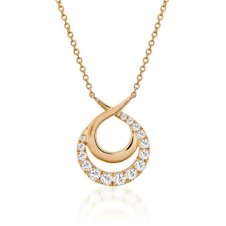 Optima雙環鑽石項鍊,鑽石總重0.78ct 售價$132,000