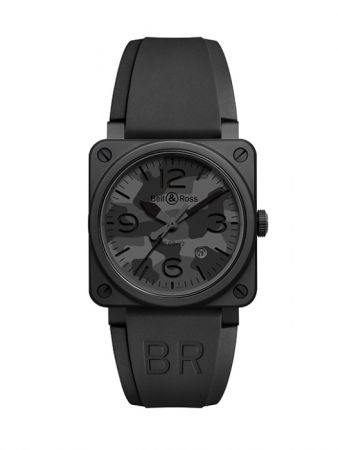 BR 03-92 Black Camo 腕錶,彩色陶瓷錶殼,錶款以航空儀錶為靈感,Bell & Ross。