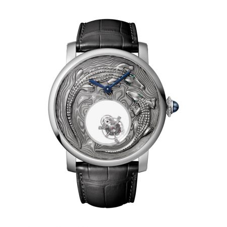 Cartier d'Art Rotonde de Cartier鱷魚造型神秘陀飛輪腕錶