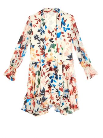 印花荷葉洋裝,Alice+Olivia,NT19,900。