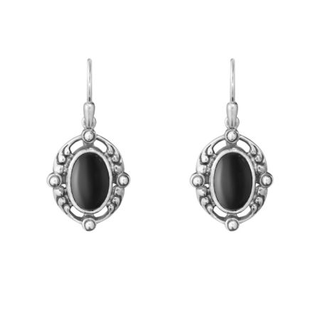 GEORG JENSEN_2018年度紀念純銀黑瑪瑙耳環