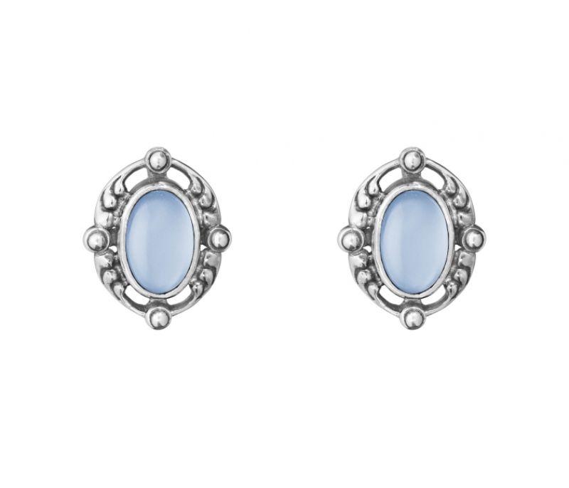 GEORG JENSEN_2018年度紀念純銀藍玉髓耳夾