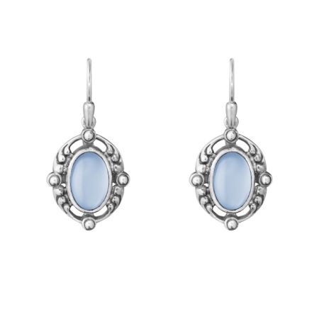 GEORG JENSEN_2018年度紀念純銀藍玉髓耳環