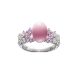 MIKIMOTO 頂級珠寶孔克真珠粉紅剛玉鑽石戒指,2,180,000元