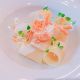 活龍蝦 青蘋果刨片 生鴨肝佐胡桃醬汁 lobster Granny Smith Apple Foie Gras Walnut Lemon Gel